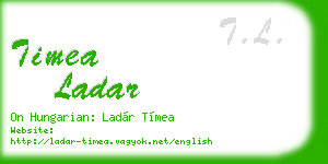 timea ladar business card